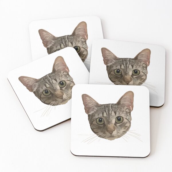 Item preview, Cute Tabby Cat with Green Eyes designed and sold by Levi & Koda Studio.