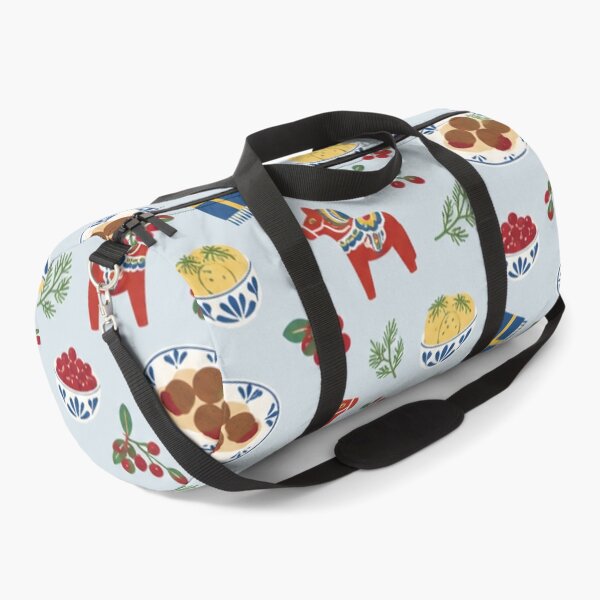 Item preview, Swedish Meatball Pattern | Scandinavian Dinner with Lingonberries, Dill and Dala Horses designed and sold by StickyGuys.