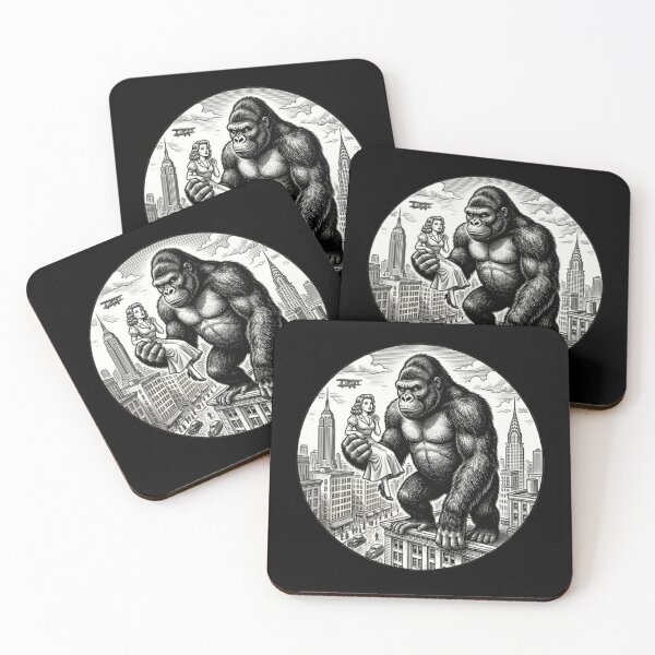 Item preview, King Kong kidnaps the beautiful pin-up designed and sold by CHRIST5000.