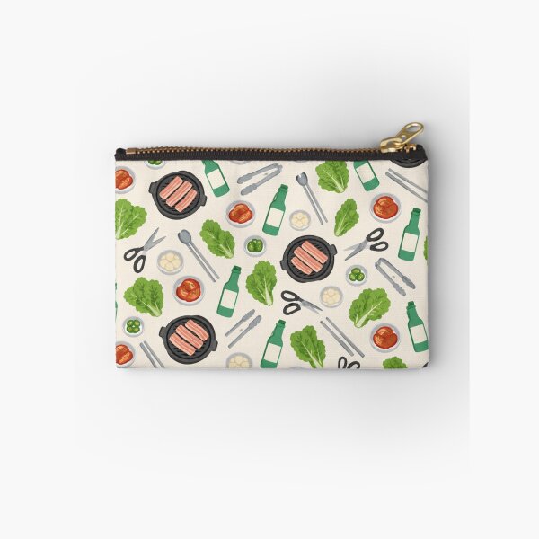 Item preview, Korean BBQ Pattern | Samgyeopsal Grill, Kimchi, Lettuce Wraps and Soju Bottles designed and sold by StickyGuys.