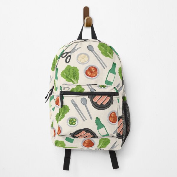 Item preview, Korean BBQ Pattern | Samgyeopsal Grill, Kimchi, Lettuce Wraps and Soju Bottles designed and sold by StickyGuys.