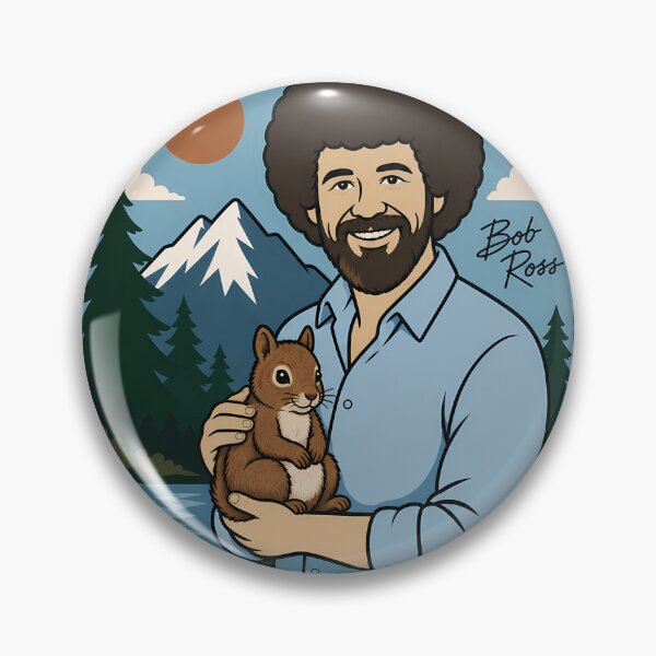 Item preview, Bob Ross Squirrel Happy Little Friend Nature Art designed and sold by karamram.