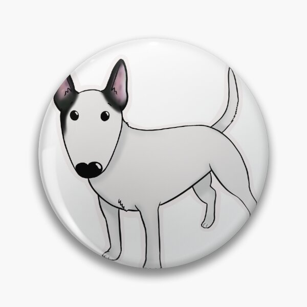 Item preview, White Bull Terrier with black ears designed and sold by Schneckenschmiede (Flarenol).