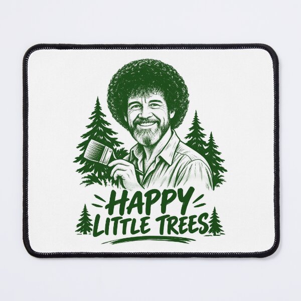 Item preview, Bob Ross Happy Little Trees Vintage Painter designed and sold by karamram.
