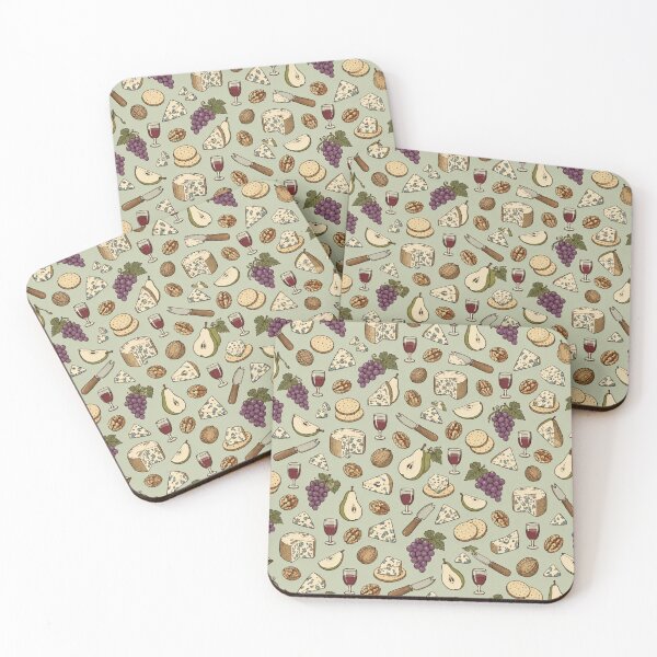 Item preview, Stilton Cheese Pattern | English Blue Cheese Board with Grapes, Walnuts, Pears and Port designed and sold by StickyGuys.