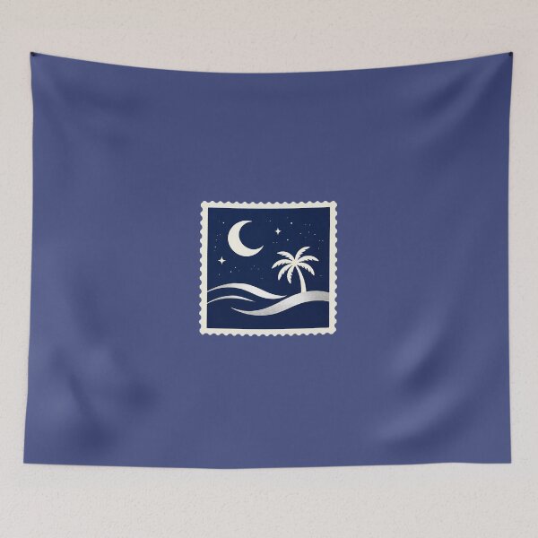 Item preview, Night Beach With Palm Tree designed and sold by BladiWChampion.