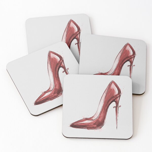 Item preview, Stiletto Dagger High Heels Red Watercolor Gothic Fashion Graphic designed and sold by KiwiRider.