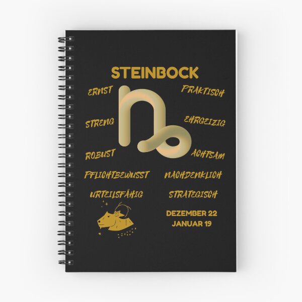 Item preview, Steinbock Zodiac Sign Astrology Symbol Horoscope - Metallic Gold & Black (German Version) designed and sold by ZODIARA.