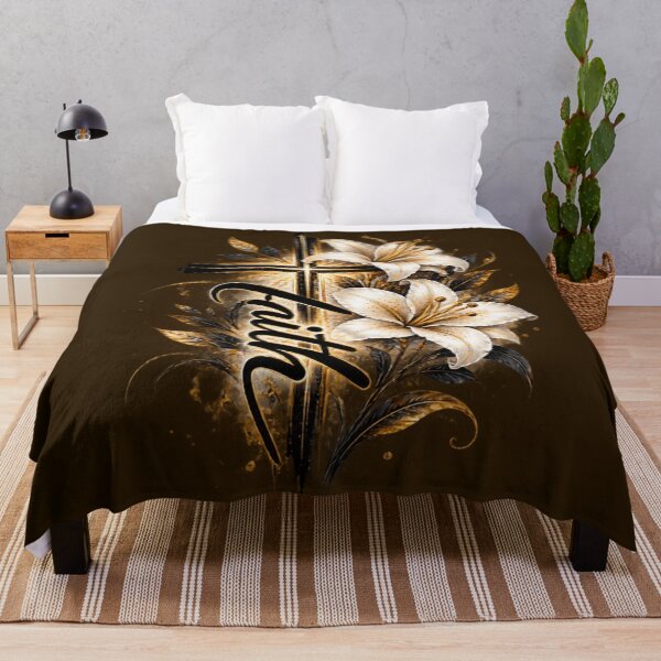 Item preview, Faith Lily – Elegant Christian Floral Cross designed and sold by symbolic Tees.