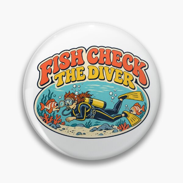 Item preview, Curious Fish Inspect a Scuba Diver designed and sold by Pixdot.