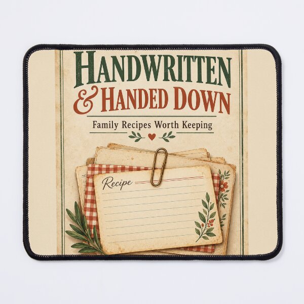 Item preview, Handwritten & Handed Down Vintage Family Recipe Notebook designed and sold by astersgraphics.