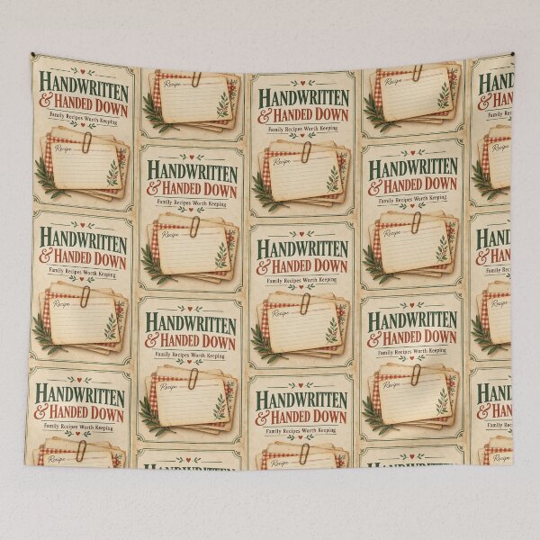 Item preview, Handwritten & Handed Down Vintage Family Recipe Notebook designed and sold by astersgraphics.