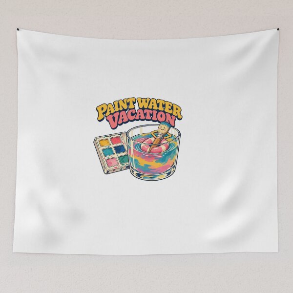 Item preview, Watercolor Brush Takes a Pool Vacation designed and sold by Pixdot.