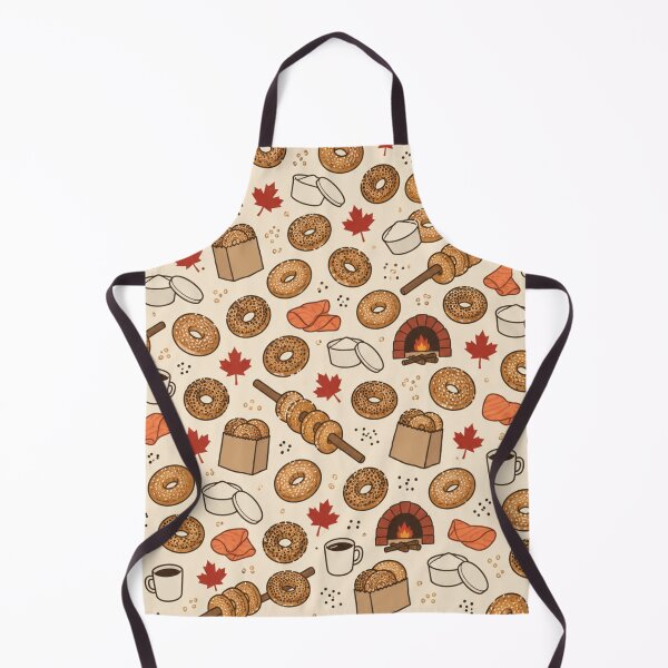 Item preview, Montreal Bagel Pattern | Sesame Bagels on Wooden Peels, Wood Fired Oven and Maple Leaves designed and sold by StickyGuys.
