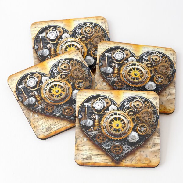 Item preview, Steampunk Heart Mechanical Gears and Cogs Design designed and sold by DEC02.
