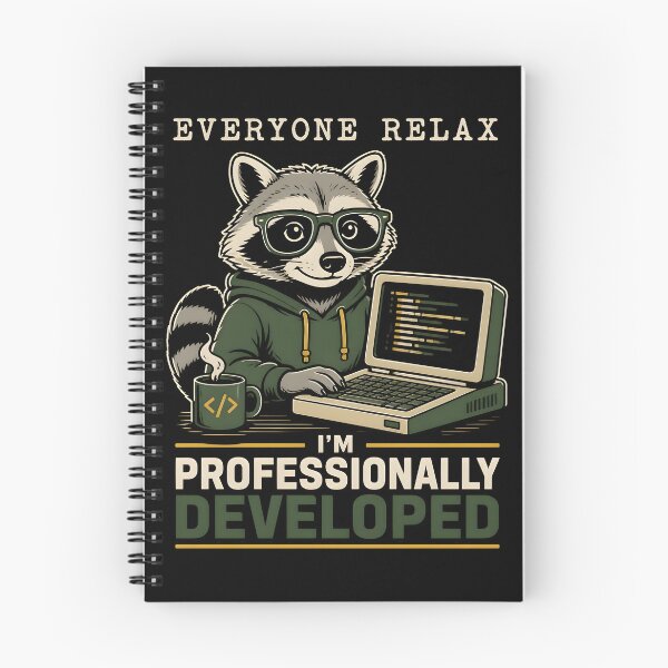 Item preview, Everyone Relax I'm Professionally Developed Coder Raccoon Sarcastic Programmer Gifts designed and sold by LeSoniPapaPrint.