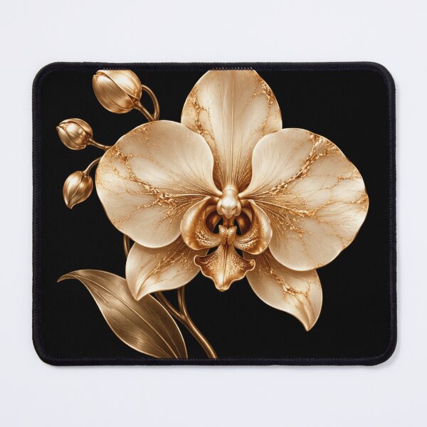 Item preview, Golden Orchid Blossom Botanical Luxury Art designed and sold by BohoMysticArt.