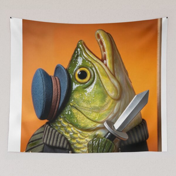 Aperçu de l'œuvre Peinture du poisson gardien de l'apathie créée et vendue par Nu Sigma 1985.