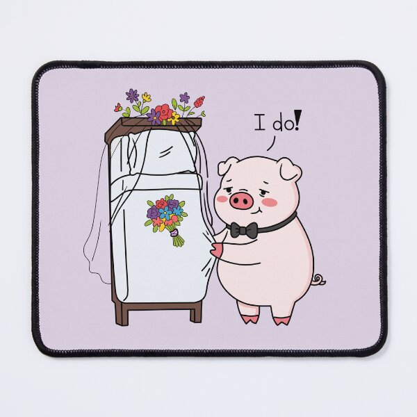 Item preview, Cute Pig Marrying Bed Funny Sticker - Chonki Weekend Mood Gift designed and sold by Chonkibao.