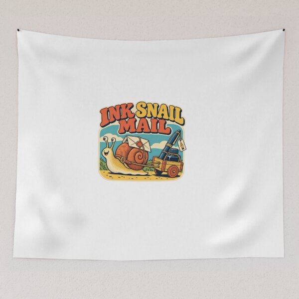 Item preview, Fountain Pen Snail Delivers Ink Mail designed and sold by Pixdot.