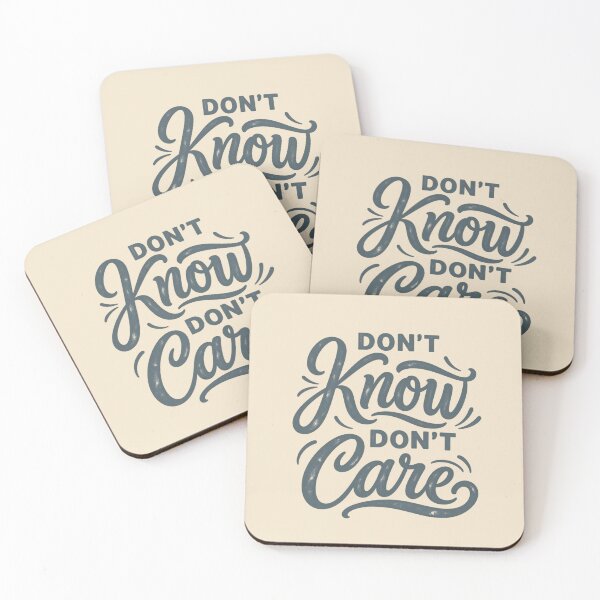 Item preview, Don't Know Don't Care Minimal Brush Script Quote designed and sold by AmiGraph.