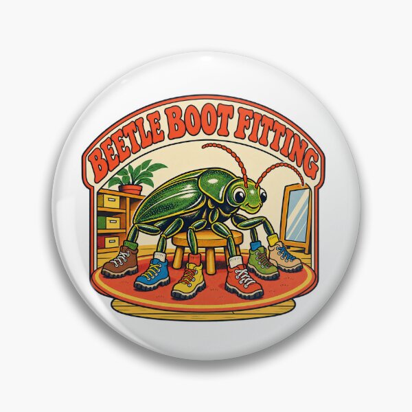 Item preview, Six Legged Beetle Tries Hiking Boots designed and sold by Pixdot.