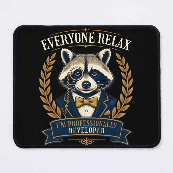 Item preview, Everyone Relax I'm Professionally Developed Gentleman Raccoon Tech Lead Gifts designed and sold by LeSoniPapaPrint.