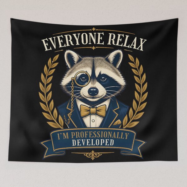 Item preview, Everyone Relax I'm Professionally Developed Gentleman Raccoon Tech Lead Gifts designed and sold by LeSoniPapaPrint.