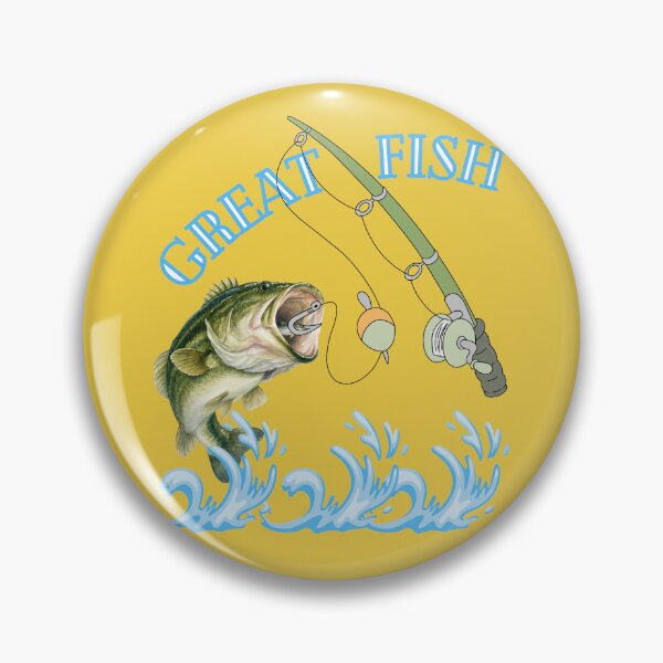 Item preview, Great Fish Vintage Retro Bass Fishing Outdoor Nature Graphic Art designed and sold by Evelashop.