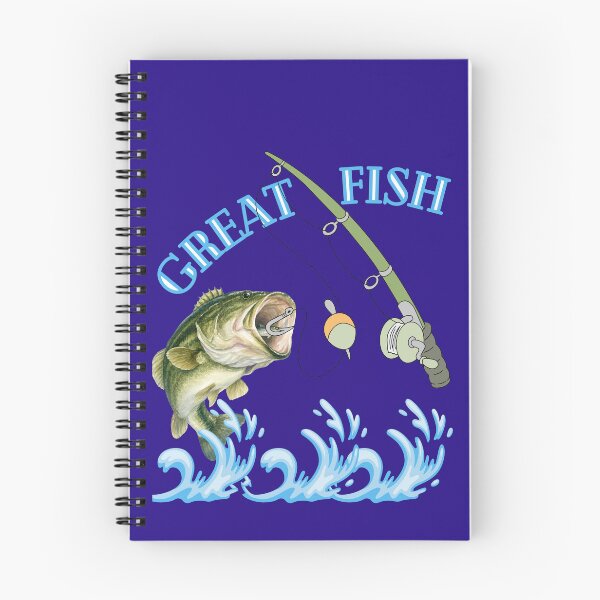 Aperçu de l'œuvre Superbe illustration graphique vintage rétro de pêche au bar en plein air et en pleine nature créée et vendue par Evelashop.