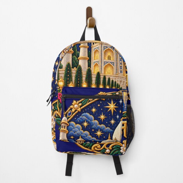 Item preview, Taj Mahal Embroidery Art – Starry Night, Hindi ताज महल & Ornate Indian Landmark designed and sold by Emoji Emblems.