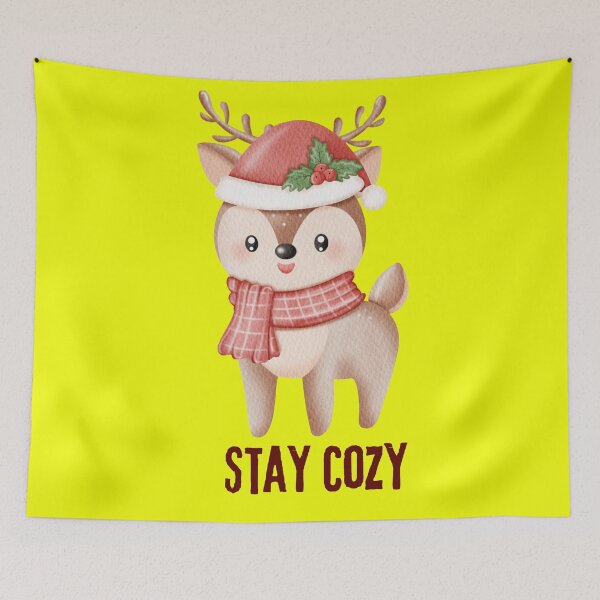 Item preview, Cute Reindeer Stay Cozy Winter - Christmas Holiday Gift designed and sold by stormk10.