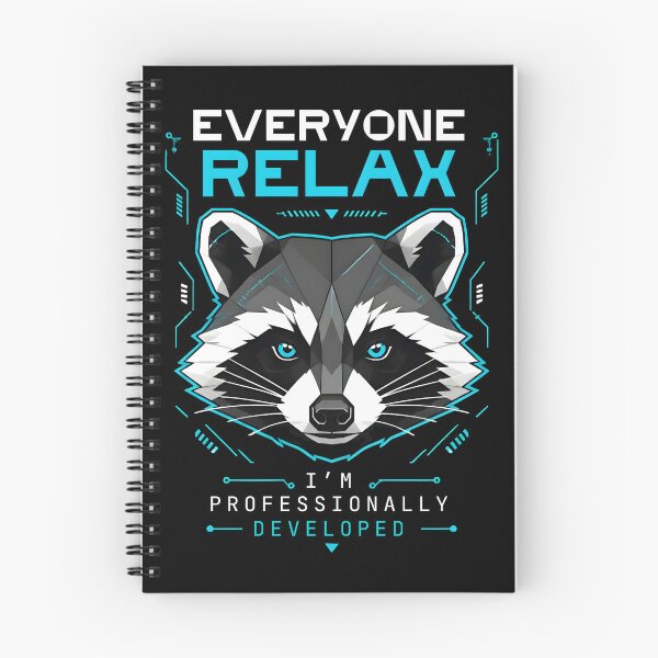 Item preview, Everyone Relax I'm Professionally Developed Cyber Raccoon Neon Gamer Developer  designed and sold by LeSoniPapaPrint.