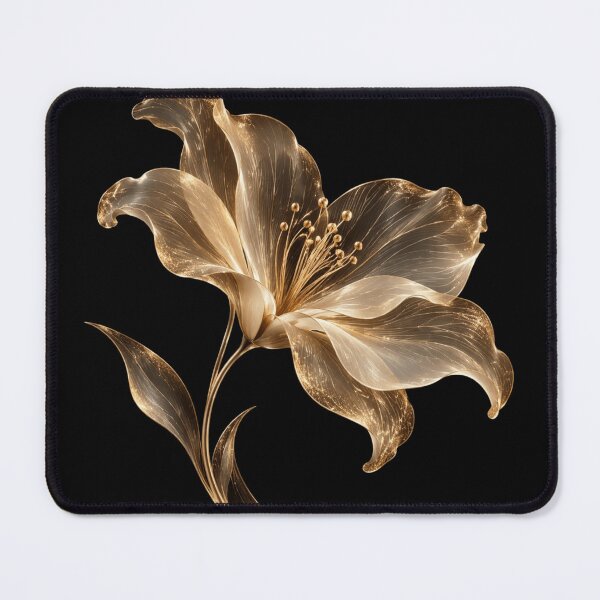 Item preview, Golden Lily Botanical Luxury Flower Art designed and sold by BohoMysticArt.