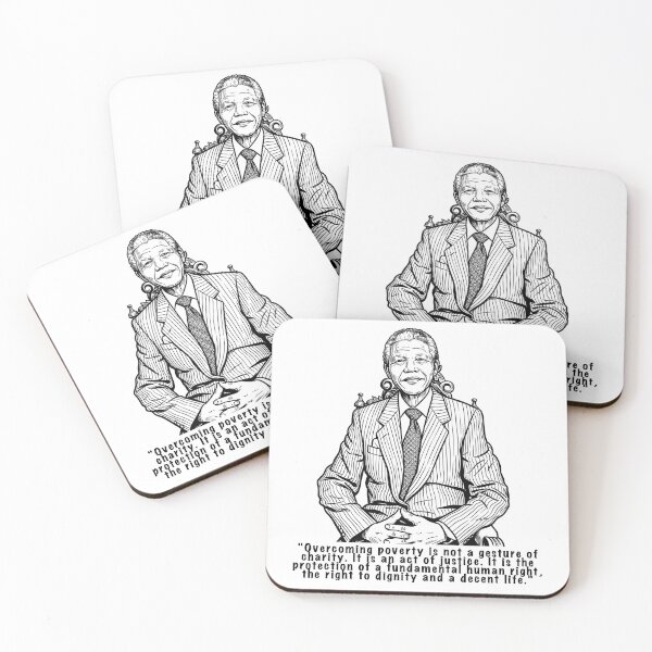 Item preview, Nelson Mandela – Overcoming Poverty Is an Act of Justice designed and sold by Deviant Logic Design.
