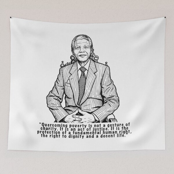Item preview, Nelson Mandela – Overcoming Poverty Is an Act of Justice designed and sold by Deviant Logic Design.