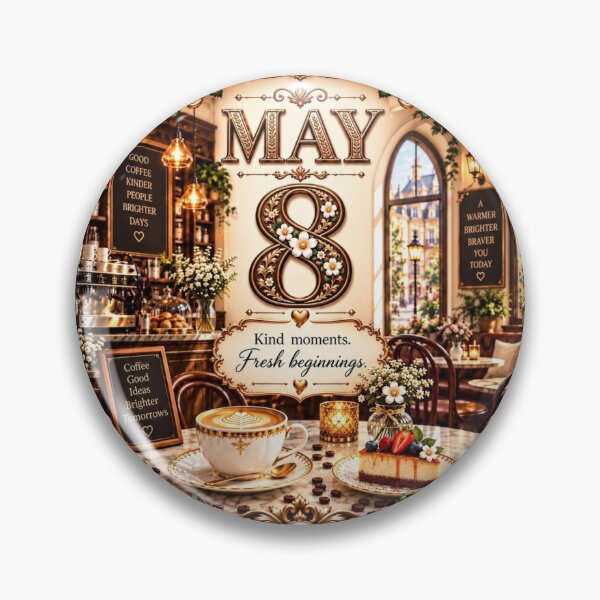 Artikelvorschau, Geburtstags-Café-Design für den 8. Mai | Elegantes Blumengeschenk entworfen und verkauft von LunaMoments.