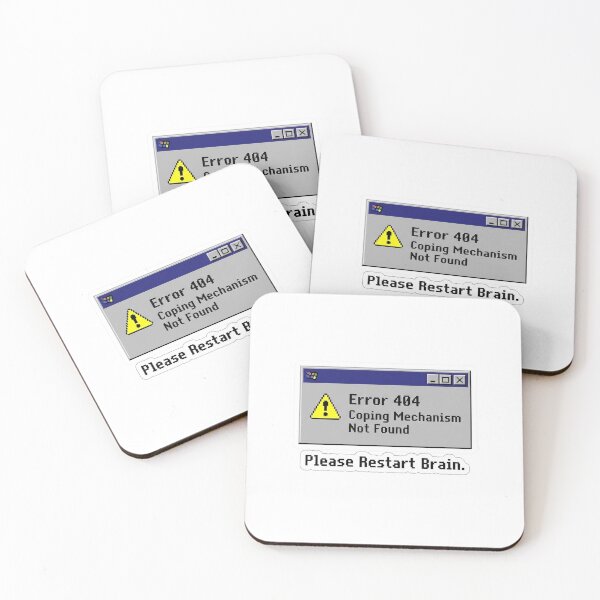 Item preview, Error 404 Coping Mechanism Not Found Retro Tech Humor designed and sold by jrzvibe.