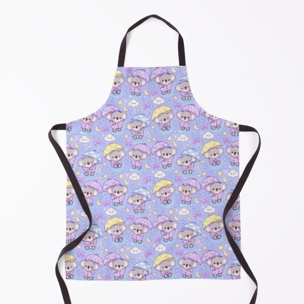 Item preview, Kawaii Rainy Day Koala with Moon Rain Boots Lavender Pastel Pattern designed and sold by Soft Berry Studio.