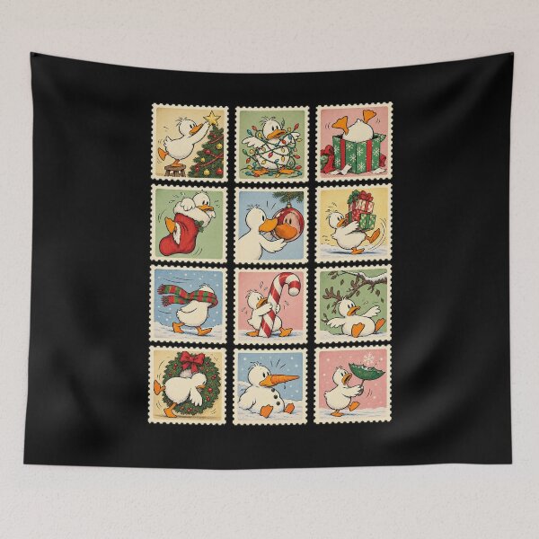 Item preview, Funny Duck Christmas – Vintage Postage Stamp Collection designed and sold by AMICO77.