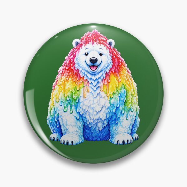 Item preview, Rainbow Shaved Ice Polar Bear designed and sold by prettykaler.