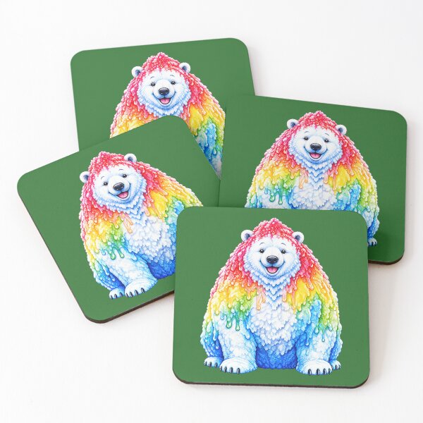 Item preview, Rainbow Shaved Ice Polar Bear designed and sold by prettykaler.