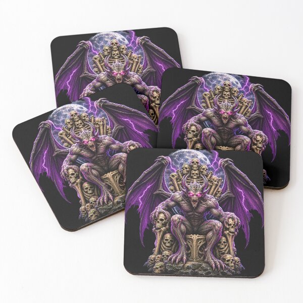 Item preview, Demon on Skull Throne – Dark Monster Lord designed and sold by thirtyonestars.