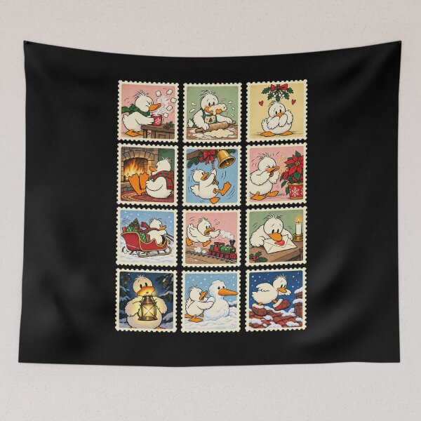Item preview, Funny Duck Christmas – Vintage Postage Stamp Collection designed and sold by AMICO77.