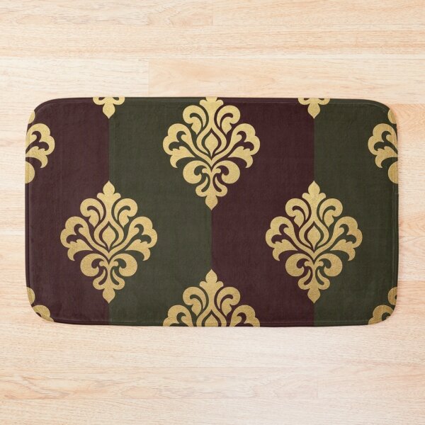 Item preview, Dusk Burgundy & Olive Stripes With Gold Damask designed and sold by DesignsByPrnces.