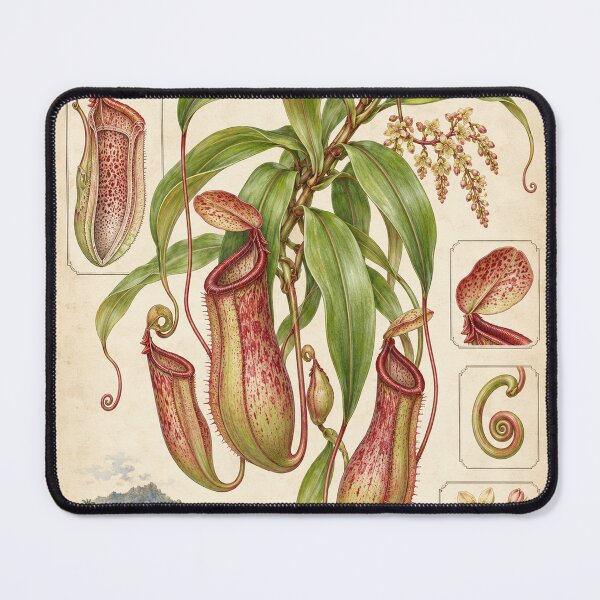 Item preview, Nepenthes Alata Winged Pitcher Plant – Vintage Carnivorous Botanical Art designed and sold by nerdamus.