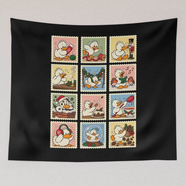 Item preview, Funny Duck Christmas – Vintage Postage Stamp Collection designed and sold by AMICO77.