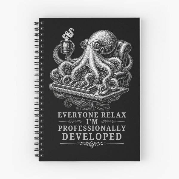 Item preview, Everyone Relax I'm Professionally Developed Octopus Senior Dev Sarcastic Programmer Gifts designed and sold by LeSoniPapaPrint.