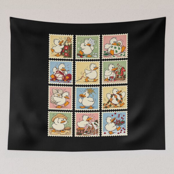 Item preview, Funny Duck Christmas – Vintage Postage Stamp Collection designed and sold by AMICO77.