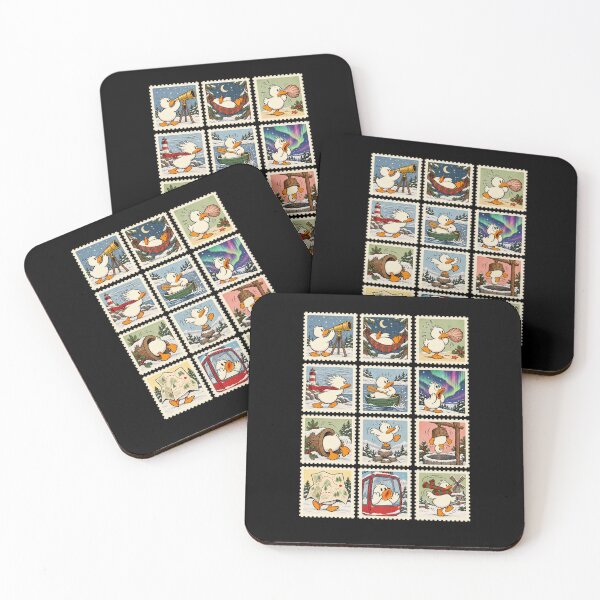 Item preview, Funny Duck Christmas – Vintage Postage Stamp Collection designed and sold by AMICO77.